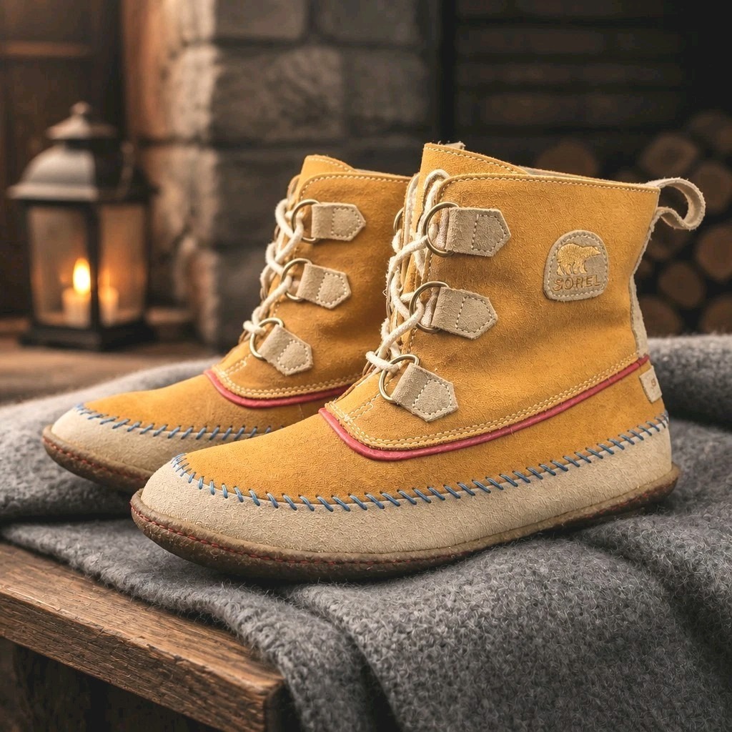 Sorel Joplin Suede Leather Lace Up Moccasin Boots Nl1940-273 Women's Size Us 9